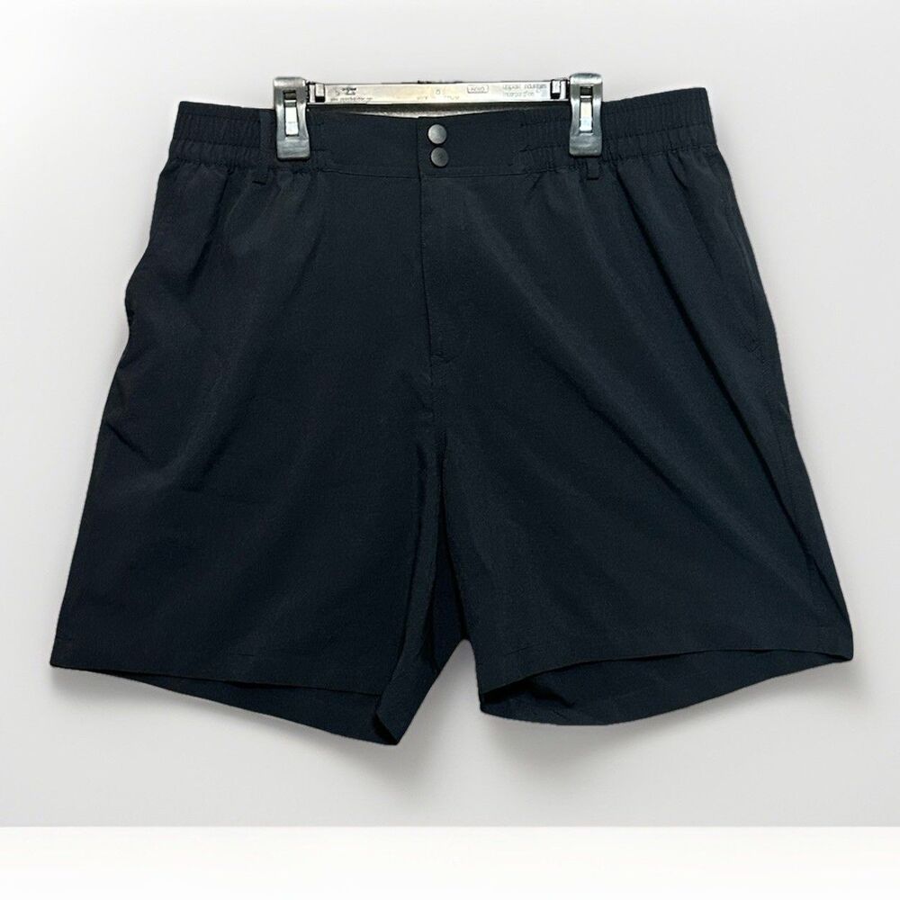 Burlebo Everyday Shorts Black Men's Large 7" Inseam 32-39" Waist Quick Dry